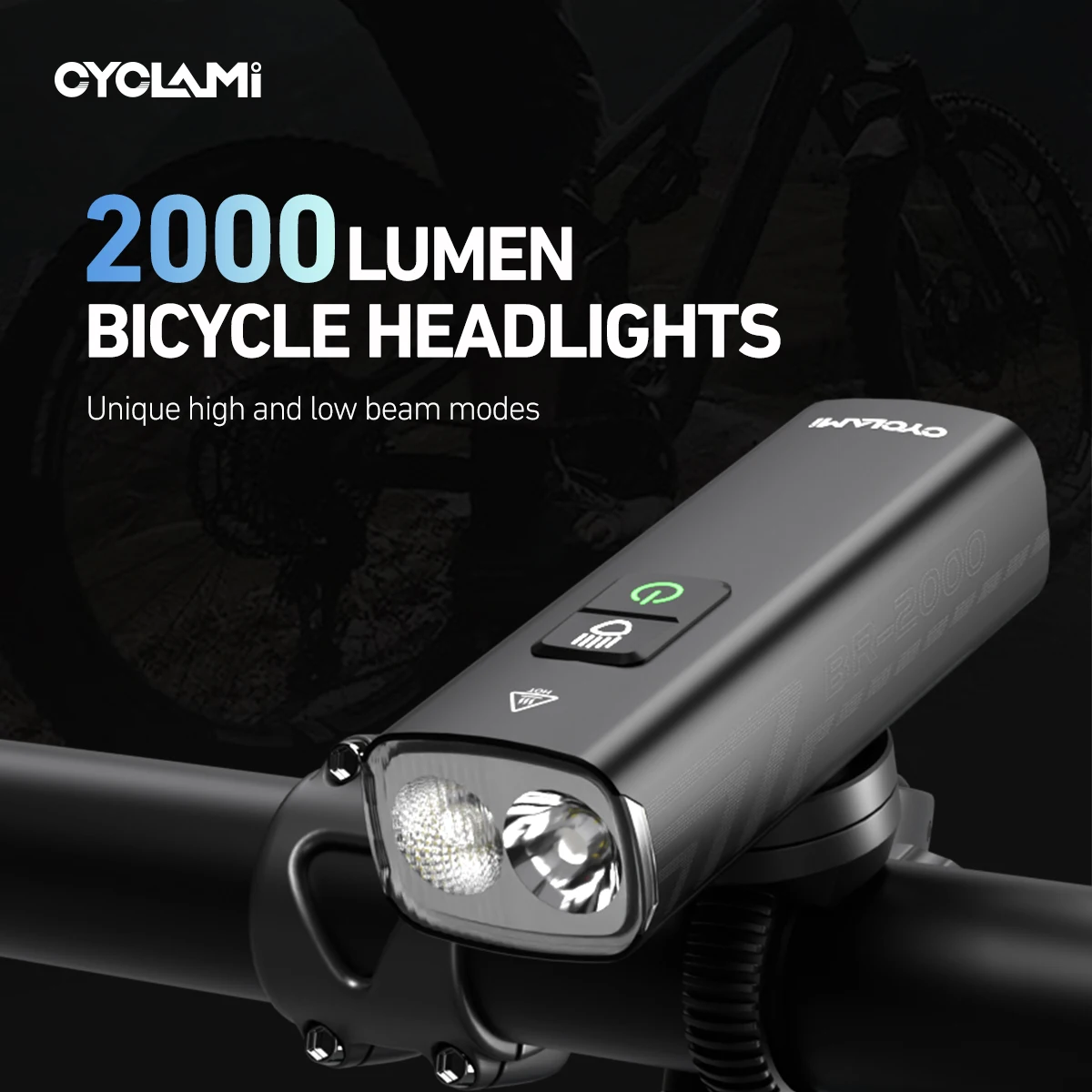 Велосипедный велосипед CYCLAMI светильник BR 1200 2000 люмен Высокая яркость