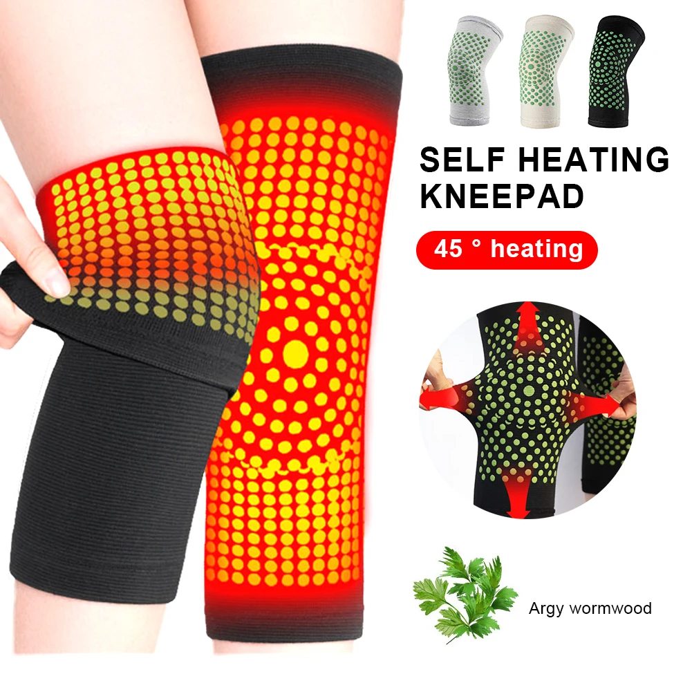 

1 Pair Tourmaline Self Heating Knee Pads Knee Brace For Arthritis Joint Pain Relief Injury Recovery Knee Support Protect Warmer