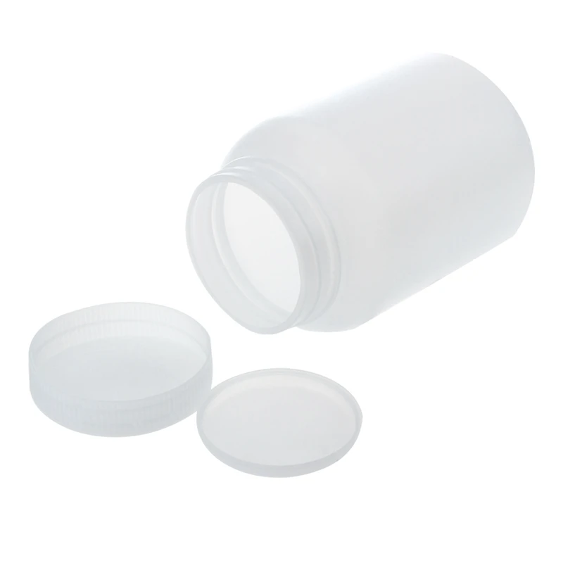 

3X Laboratory Chemical Storage Case White Plastic Widemouth Bottle 500ML