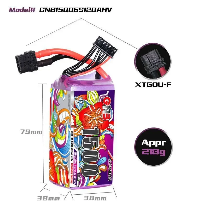 Оригинальный аккумулятор GNB 6s 1500 мАч 120c/240c Lipo для радиоуправляемого вертолета