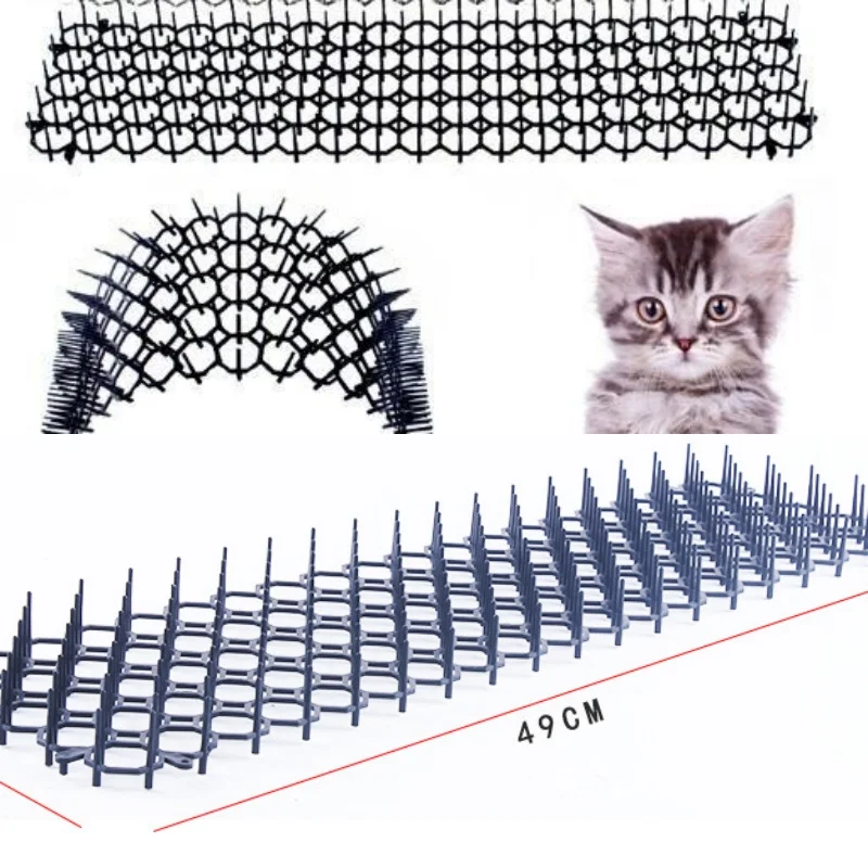 

Free Shipping Anti-cat mats balcony cat netting manufacturers plastic pet cat proof barbed wire garden plant cat repellent
