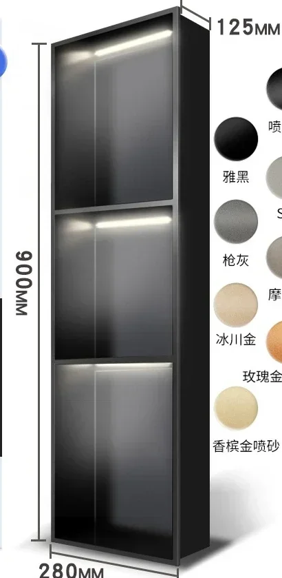 Перегородка из нержавеющей стали для унитаза ванной комнаты металлическая ниша