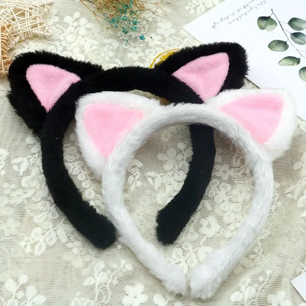 

Costume Cat Ears Headband Cute Plush Makeup Ears Hairband Party Wash up Hair Hoops Easter