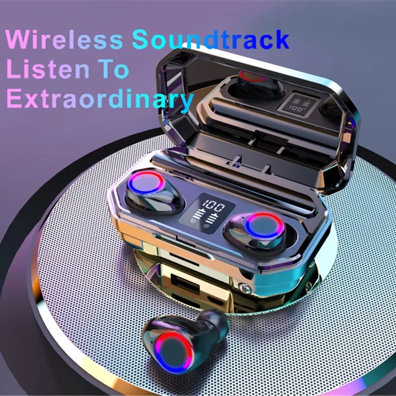 

TWS Wireless Headphone 9D Stereo Earbuds Sports Waterproof Bluetooth 5.0 Earphone 3500mAh Charging Box Headsets With Microphone