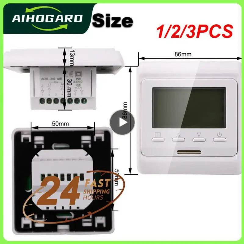 

1/2/3PCS HEAT Programmable Tuya Smart WiFi Thermostat Electric Heating Warm Floor Temperature Controller