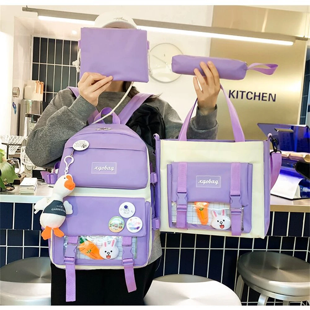 

4 шт./комплект, женские рюкзаки и сумки для ноутбука