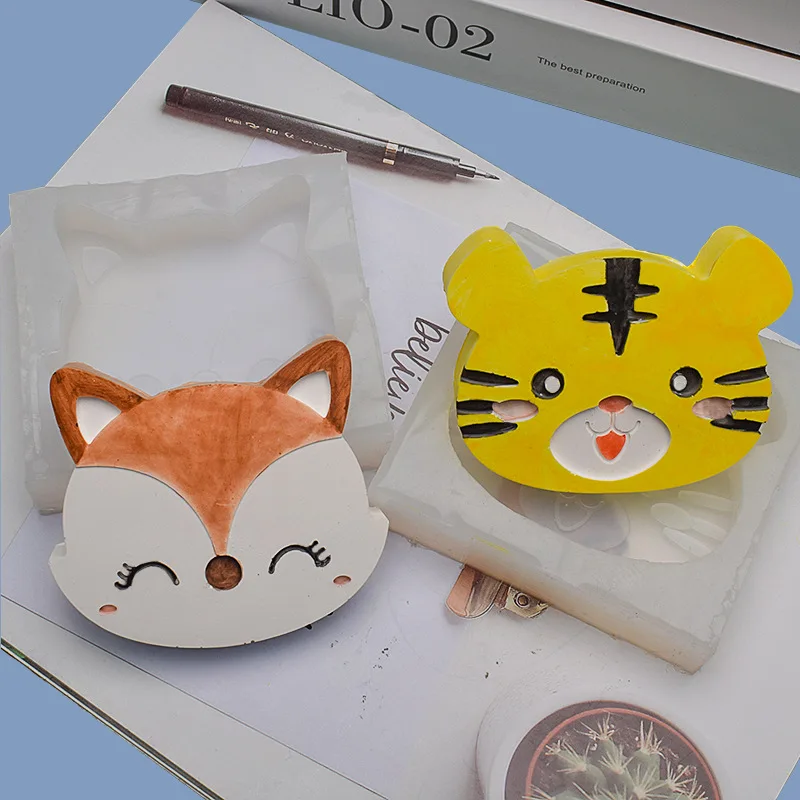 

Силиконовая эпоксидная форма в форме тигра лисы для ароматерапии