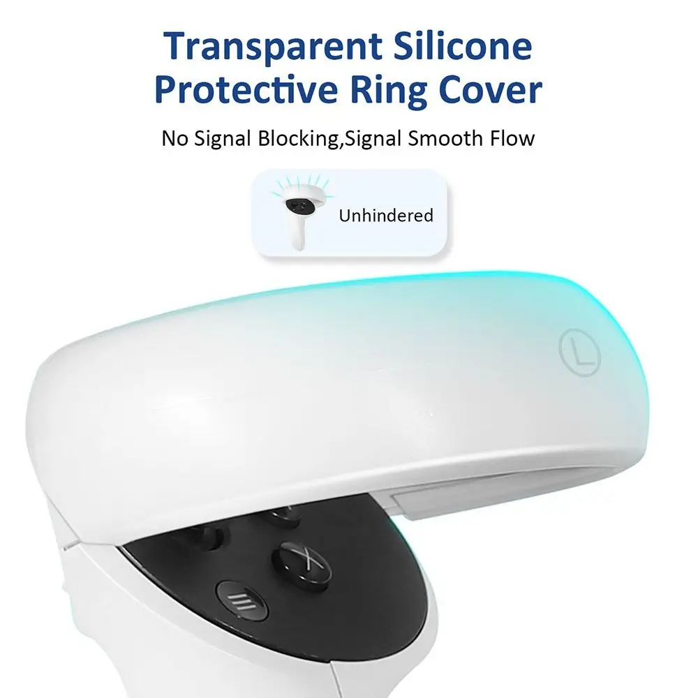 Защитный чехол VR-контроллера совместимый с аксессуарами Oculus/Meta Quest 2 силиконовое