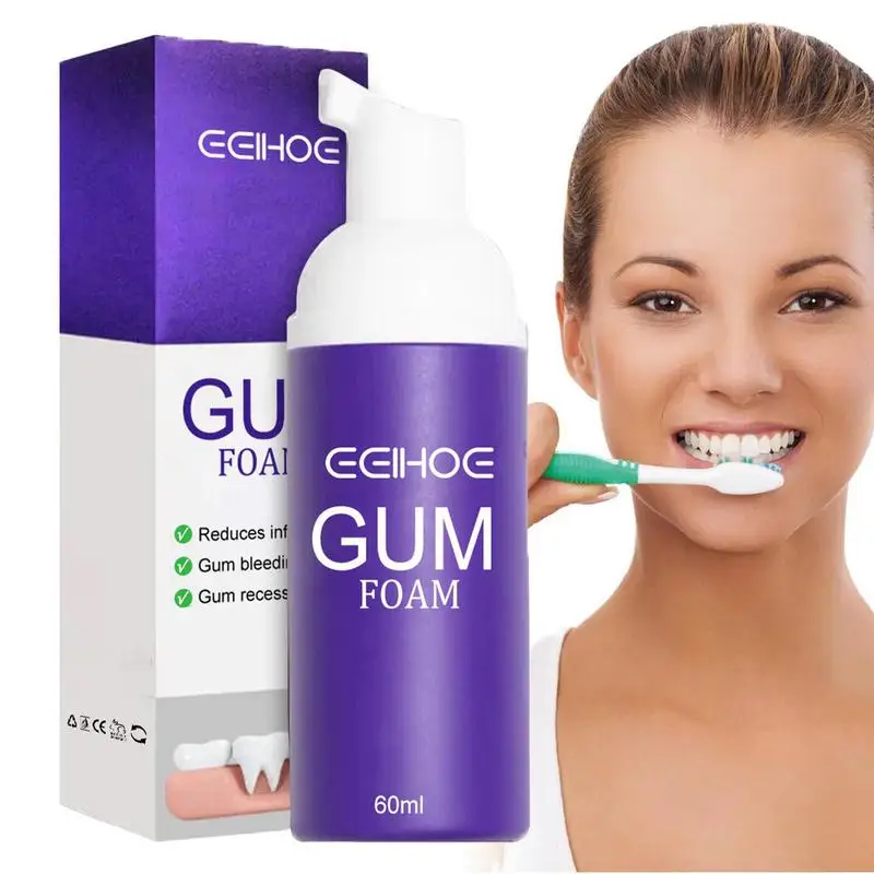 

Purple Teeth Foam 60ml Mousse Foam Toothpaste Foam Toothpaste For Travel Refreshing Breath Brightens Teeth Against Yellow Teeth