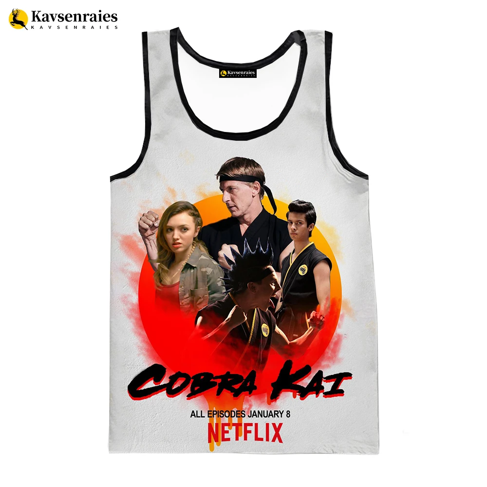 

Hot Fashion Print Cobra Kai 3D Printed Tank Tops Men Women Movie Vest Summer Cobra Kai Singlets Sleeveless Hip Hop Oversized Top