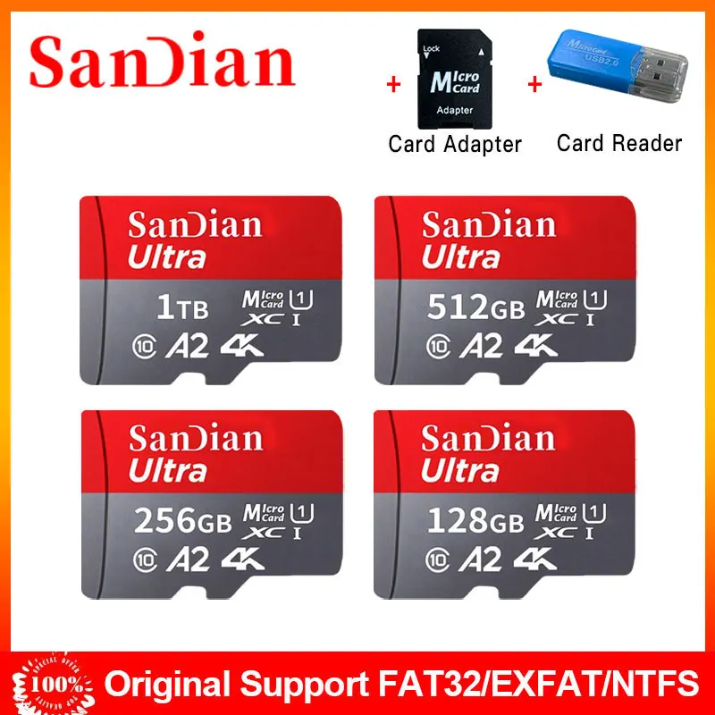 

Original Micro SD 1TB Memory Card TF/SDCard 128gb 256gb 512gb 1tb Mini Microsd Class10 128GB High Speed SDCARD For Camera/Phones