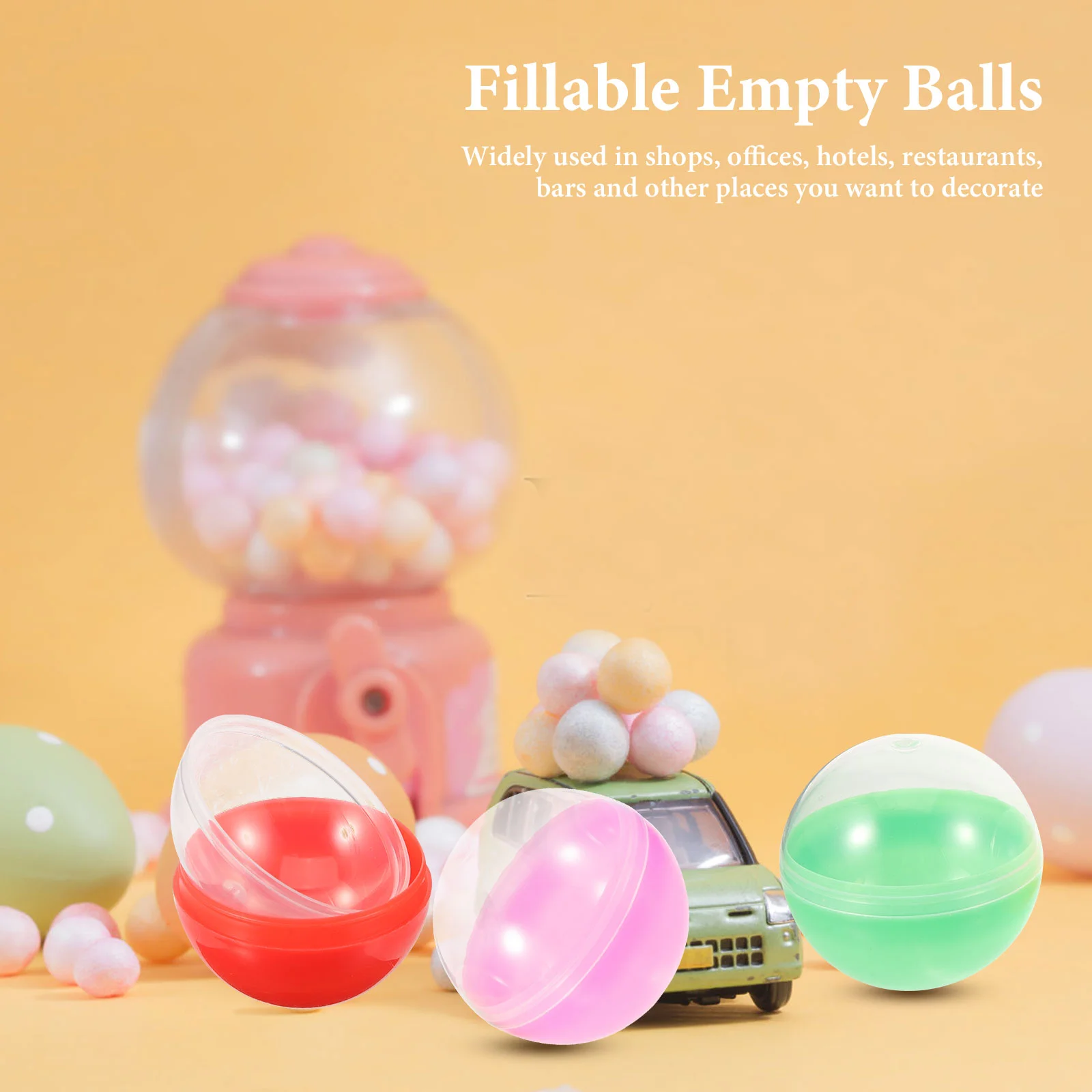 50 шт. красочные полупрозрачные ракушки торговый автомат заполняемые пасхальные