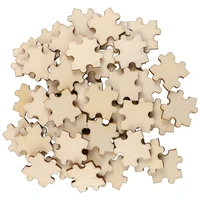 50pcs blank unfinished wood diy jigsaw puzzle embellishments wood slices for wedding craft making