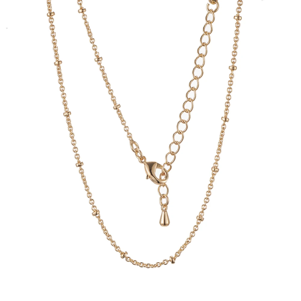 

1PC Long-Lasting Plated Brass Cable Chain Necklaces with Lobster Claw Clasp Real 18K Gold Plated 18.1 inch (46cm) 0.9~2mm