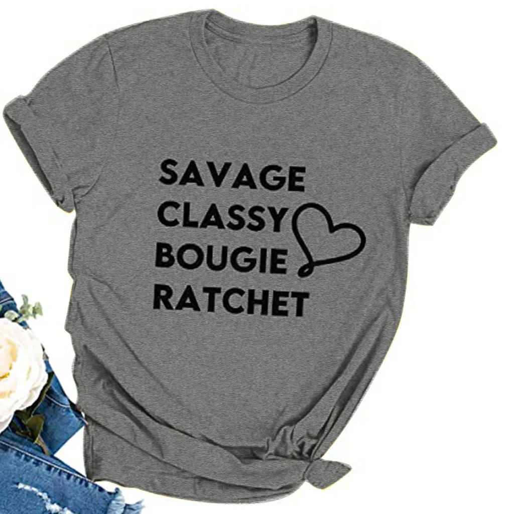 

Black Short Sleeve Shirt Women Summer Letter Printed Fun Tees O Neck Summer Cute T-Shirts Blouse Tops Women Summer Shirts Tops