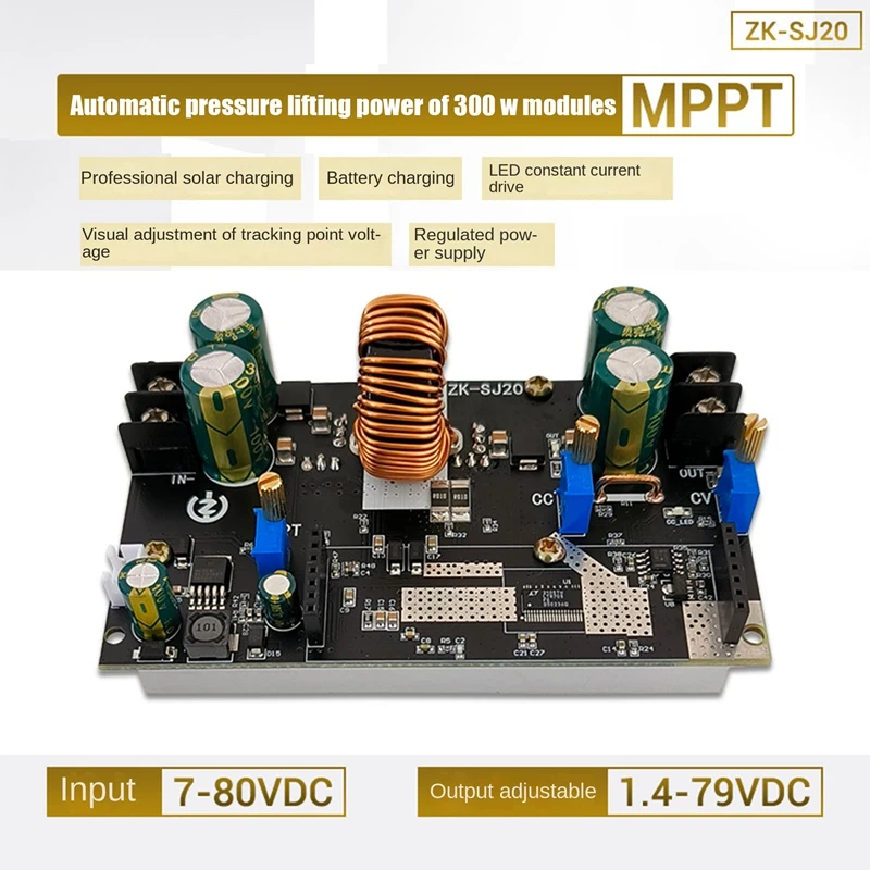 

ZK-SJ20 Automatic Voltage Rise Fall Powers Module For Solar Charging MPPT Module (Without Display)