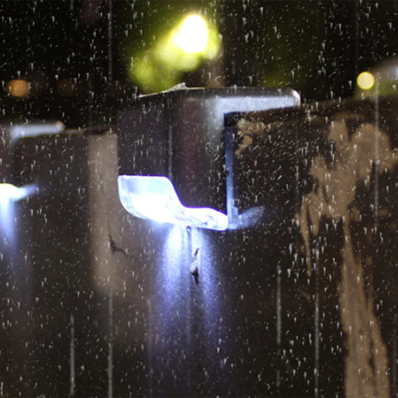 

New 4Pcs LED Solar Path Stair Lights Outdoor Garden Yard Fence Wall Landscape Lamp Solar Light For Stair Courtyard