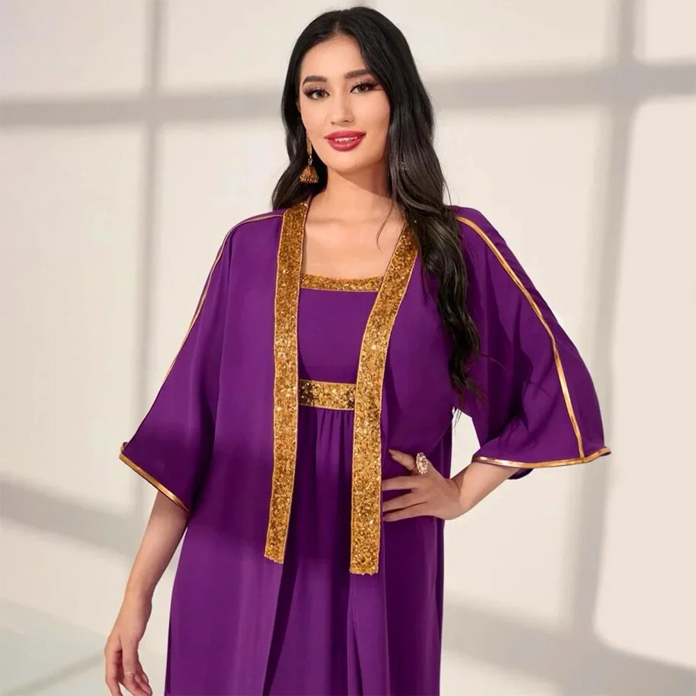 Новые блестящие женские платья лоскутное мусульманское платье повседневные