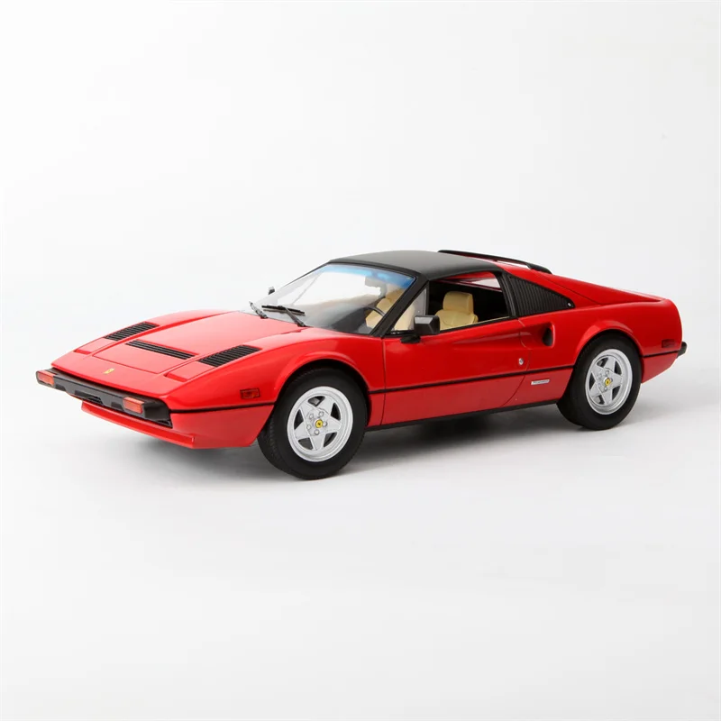 Фото Модель автомобиля Norev 1/18 308 GTS 1982, спортивный автомобиль, красный/серебристый, металлическая литая модель, игрушка, подарок для хобби, украшение для коллекции №1