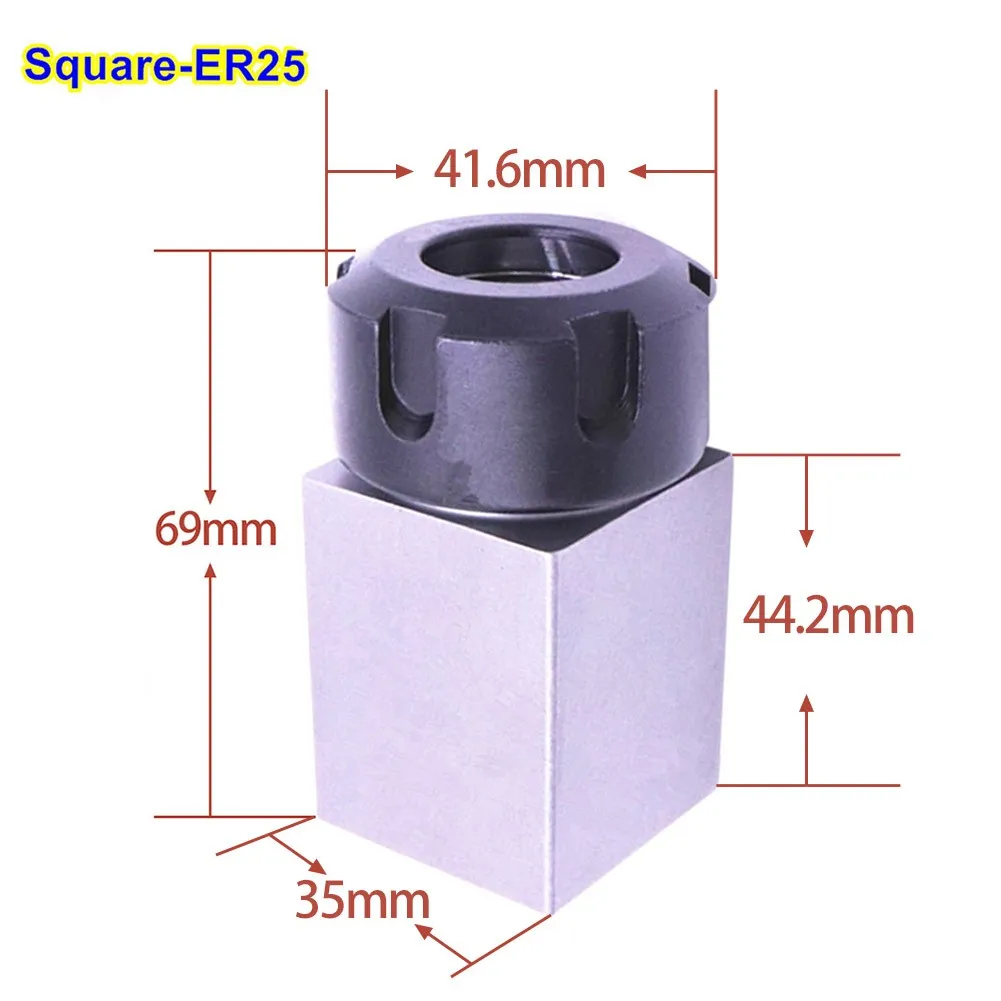 CNC Machine Tools Square Chuck ER25/ER32/ER40 Square Chuck Holder Upright