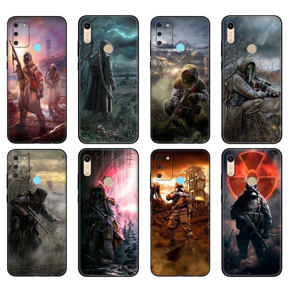 

Black tpu Case For Honor 8a Prime 8s 9 10X Lite 9A 9C 9X Premium Pro 9S Case Cover Stalker Clear Sky