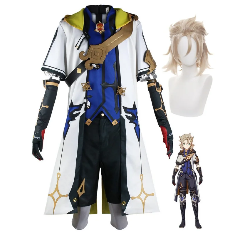 

Anime Cosplay Genshin Impact Albedo Costume Halloween Party Clothes