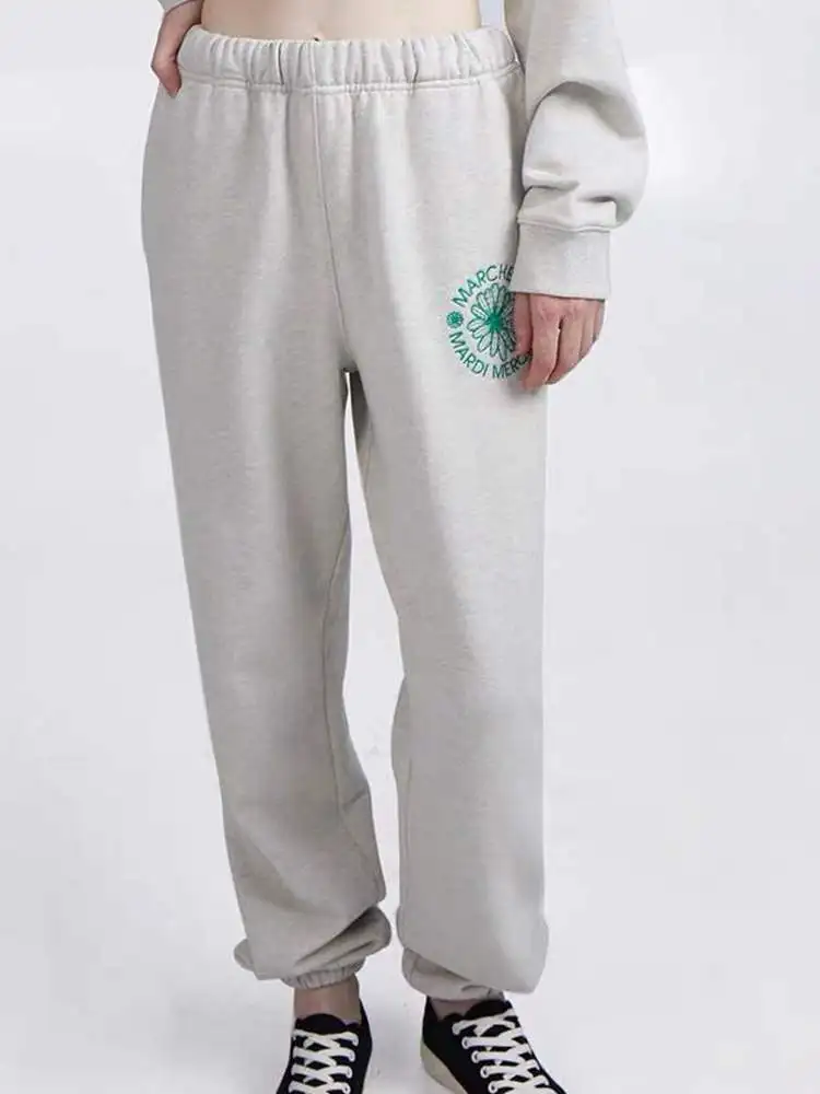 

Осень 2023, Новое поступление, повседневная одежда с вышитыми буквами, спортивные брюки, женские брюки, брюки