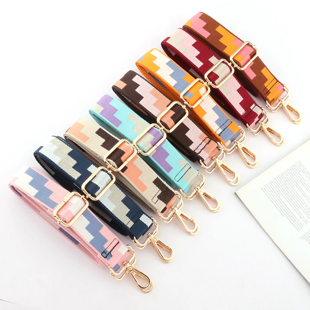 

Сменная сумка на плечо в этническом стиле, креативный ремешок с геометрическим узором и цепочкой, держатели для сумок, Аксессуары для ремне...