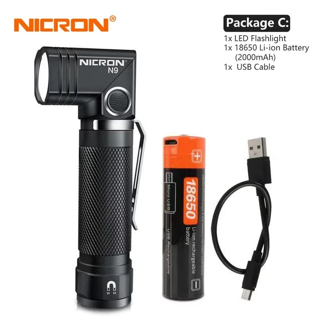 

NICRON N9 тактический фонарик 1000LM