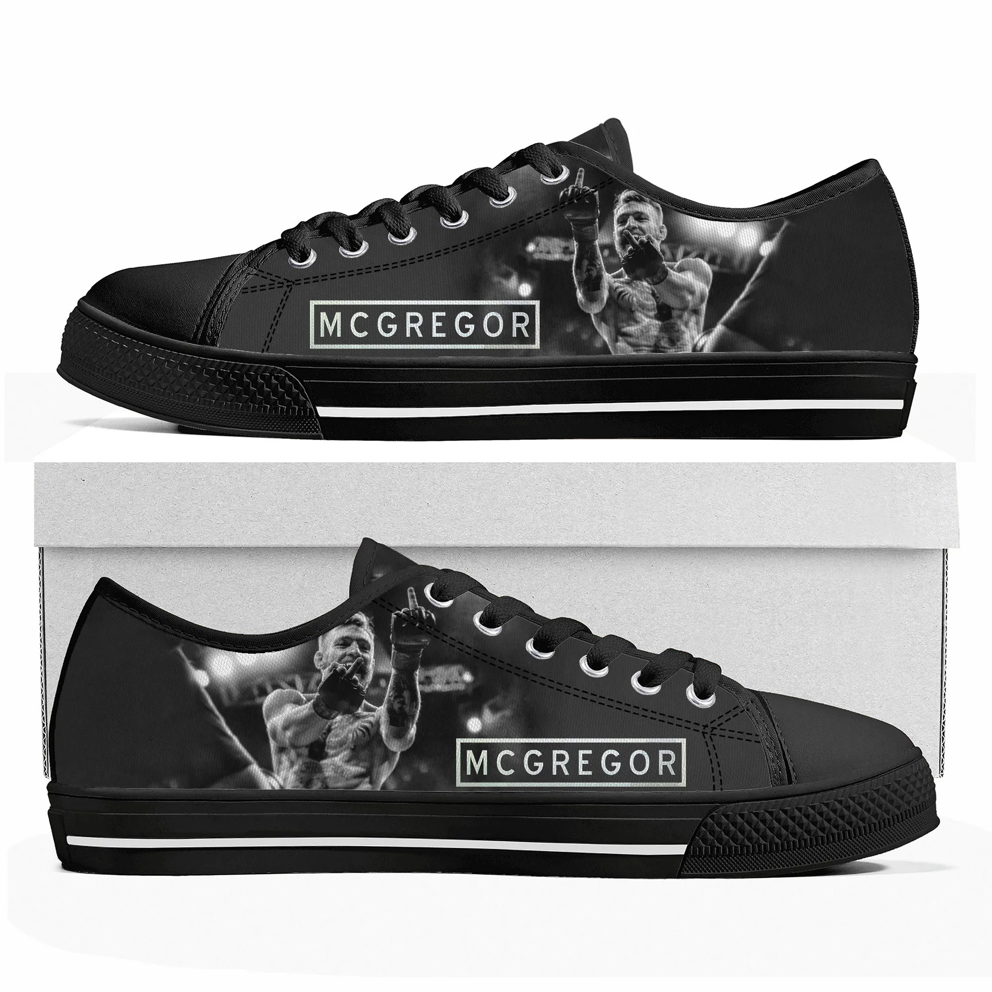 

Conor McGregor Notorious Men Fans Low Top Sneakers Mens Womens Teenager Canvas Sneaker Casual Custom Made Shoes Customize Shoe