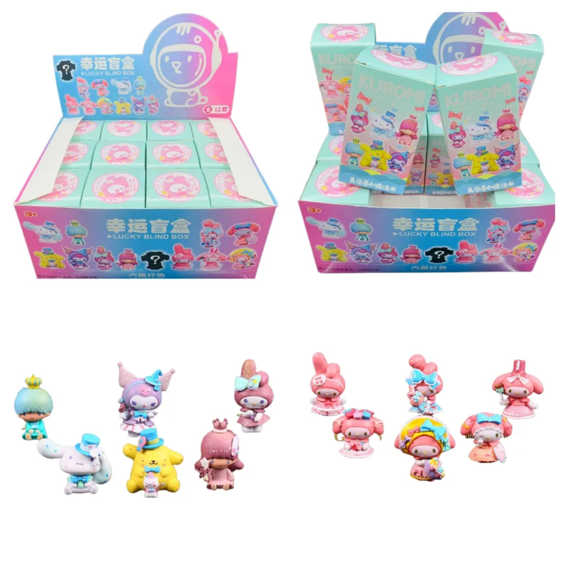 

Sanrio Family Series Cute Kawaii Anime Cartoon Figure Hello Kitty Kuromi My Melody Ornament Blind Box Birthday Surprise Gift Box