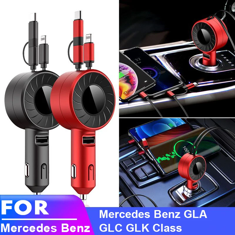 

USB Type C Car Charger for iPhone Android HUAWEI Xiaomi POCO Redmi Samsung Galaxy Realme for Mercedes Benz GLA GLC GLK Class