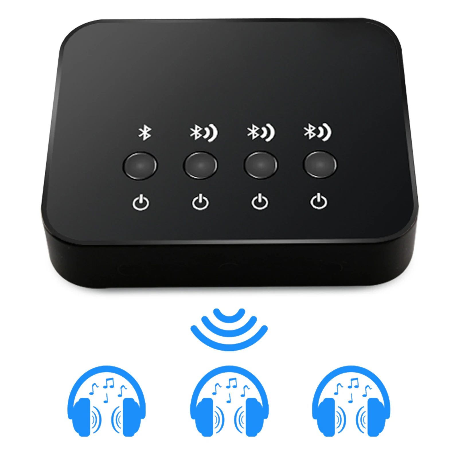 

3-In-1 Wireless Audio Sharer 3-In-1 Portable Wireless Audio Receiver Rechargeable Audio Transmitter For Home Music Streaming