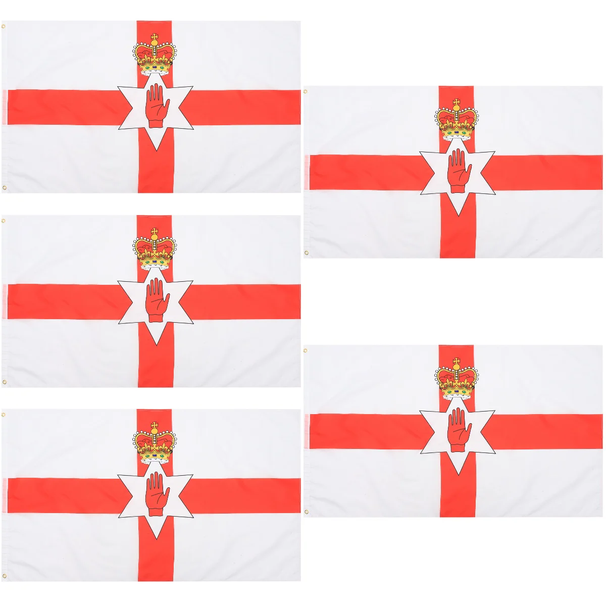 

5pcs Northern Ireland Flag Vivid Color and Fade Proof Northern Ireland Flag Northern Ireland National Flag