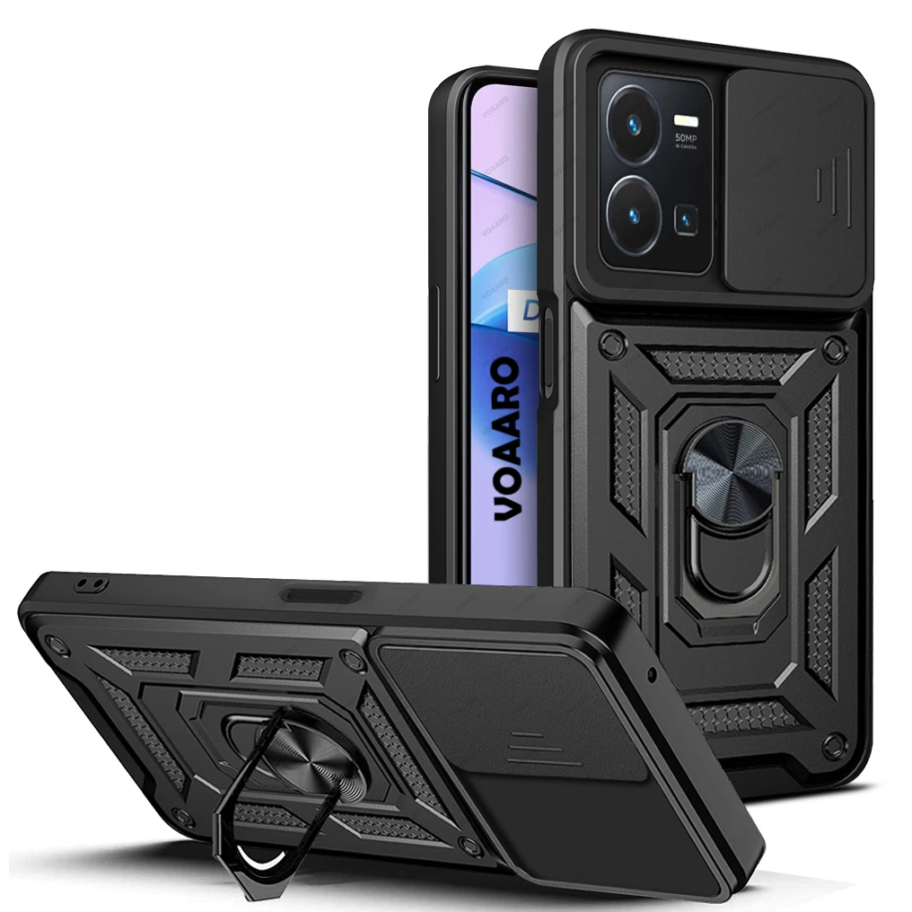 

Slide Lens Protect Funda For Vivo Y35 Case For Vivo Y16 Y35 4G Y55 Y77 Y75 V23E V23 V21E Y76S Y76 5G Y15S Y15A Y33S Armor Case