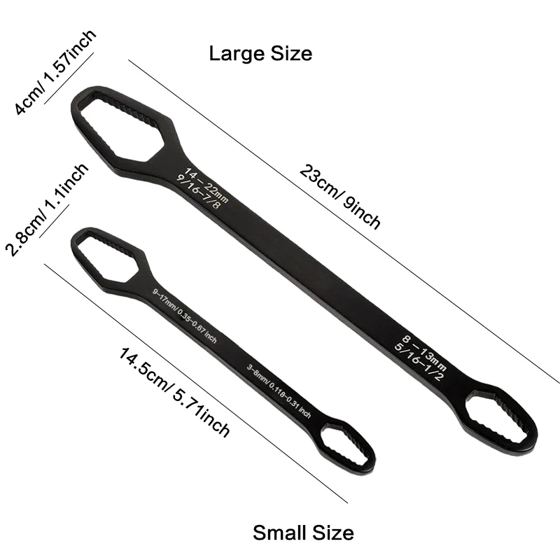 

Двусторонний универсальный ключ 3-17 мм