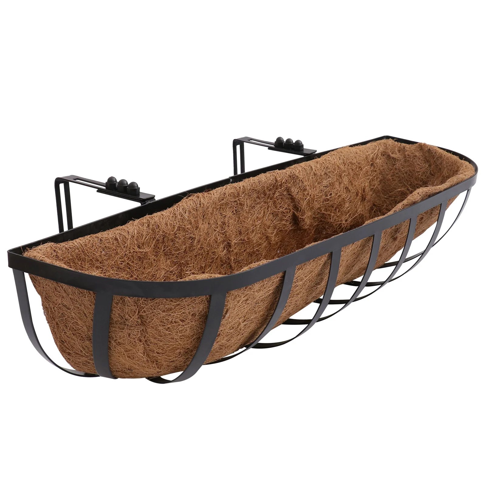 

Coconut Palm Hanging Basket Planter Outdoor Wall-mounted Flower Iron Flowerpot Succulent Plants Mash Container Sundries