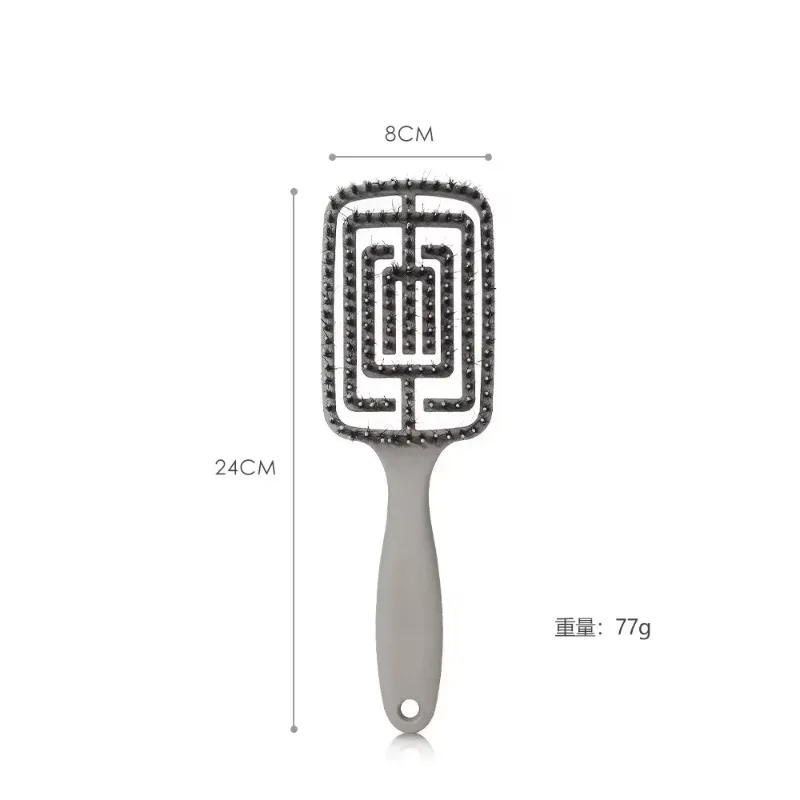 Щетка для волос массажная расческа головы щетина и нейлон женская щетка влажных