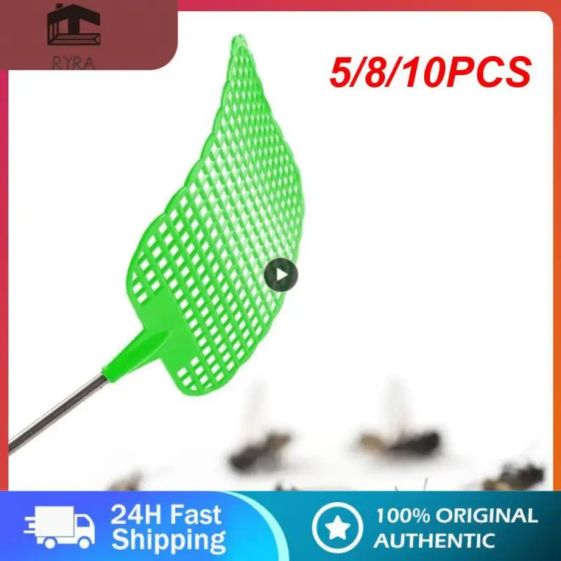 

5/8/10PCS Creative Home Long Handle Flapper Insect Killer Telescopic Fly Swatters Plastic Flyswatter Prevent Pest Mosquito Tool