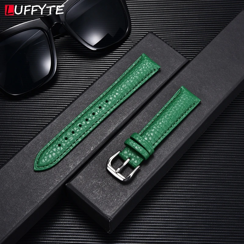 

Universal Leather Straps 12mm 14mm 16mm 18mm 20mm 22mm Leather Watch Strap for Women Replace Band Bracelet Watch Accessories