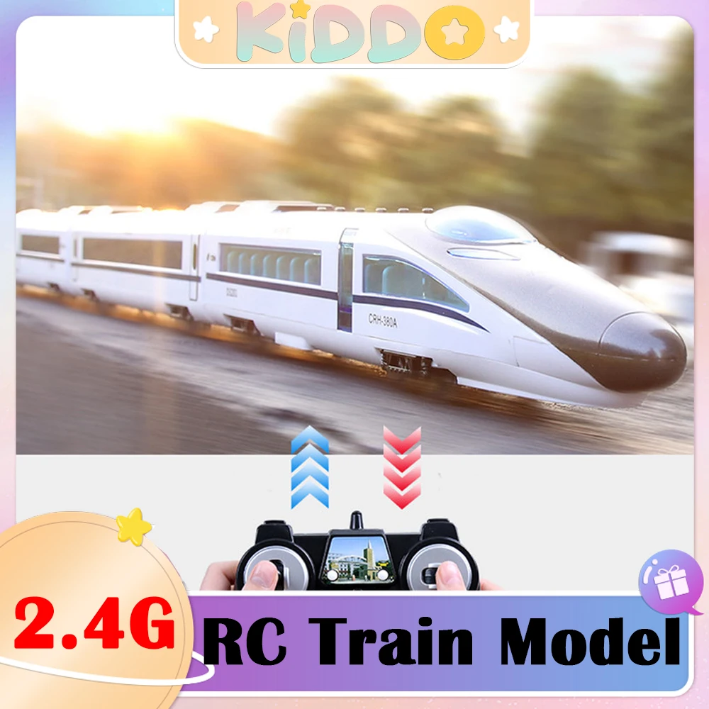 

High-Speed RC Train Model 2.4G Remote Control Subway Train Model Electric Train Electrique Car Train Track RC Car Toys for Boy