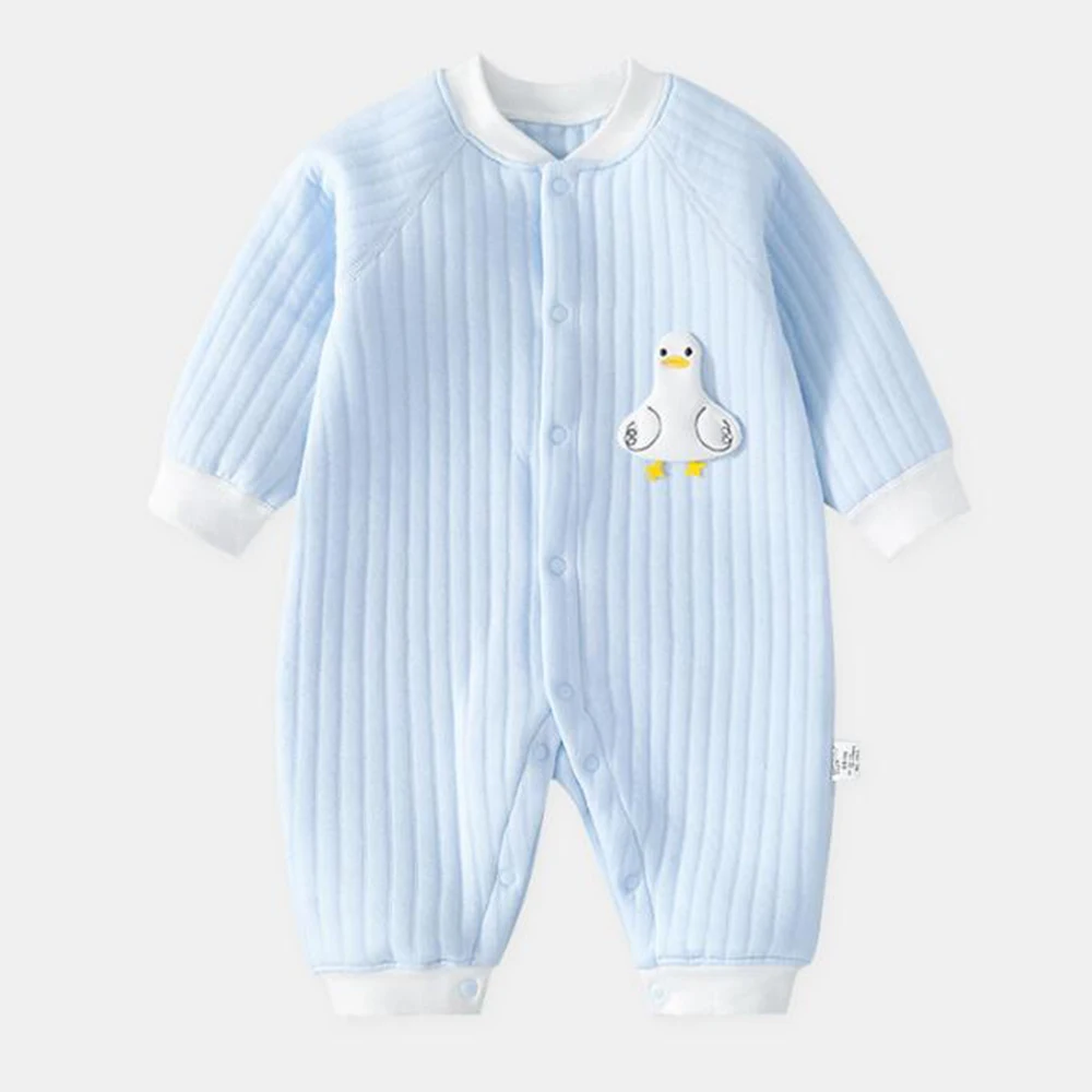 Детский комбинезон с длинными рукавами стеганый осенне-зимний теплый для