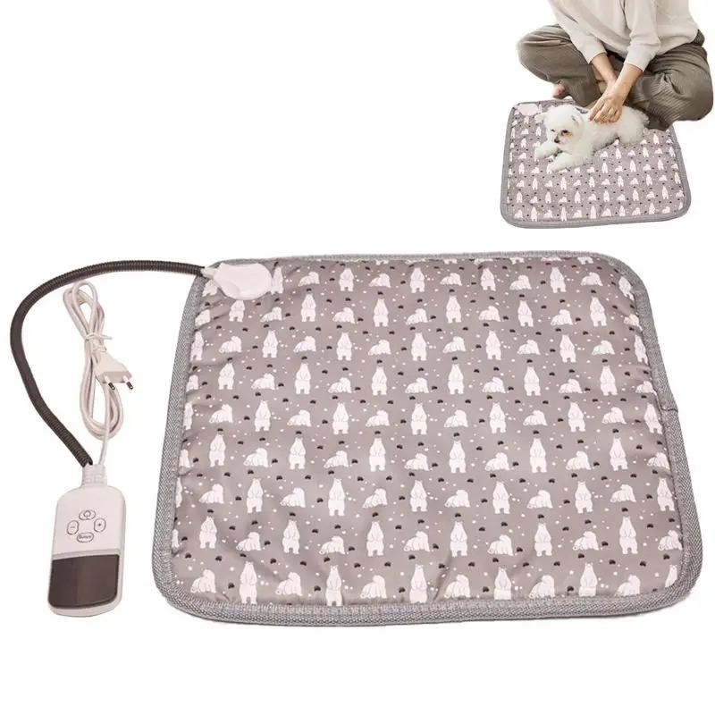 

Cat Heating Pad Waterproof Heater Animal Bed Warming Dog Cat Mat Anti-bite Puppy Heating Pads With Digital Timer And Adjustable