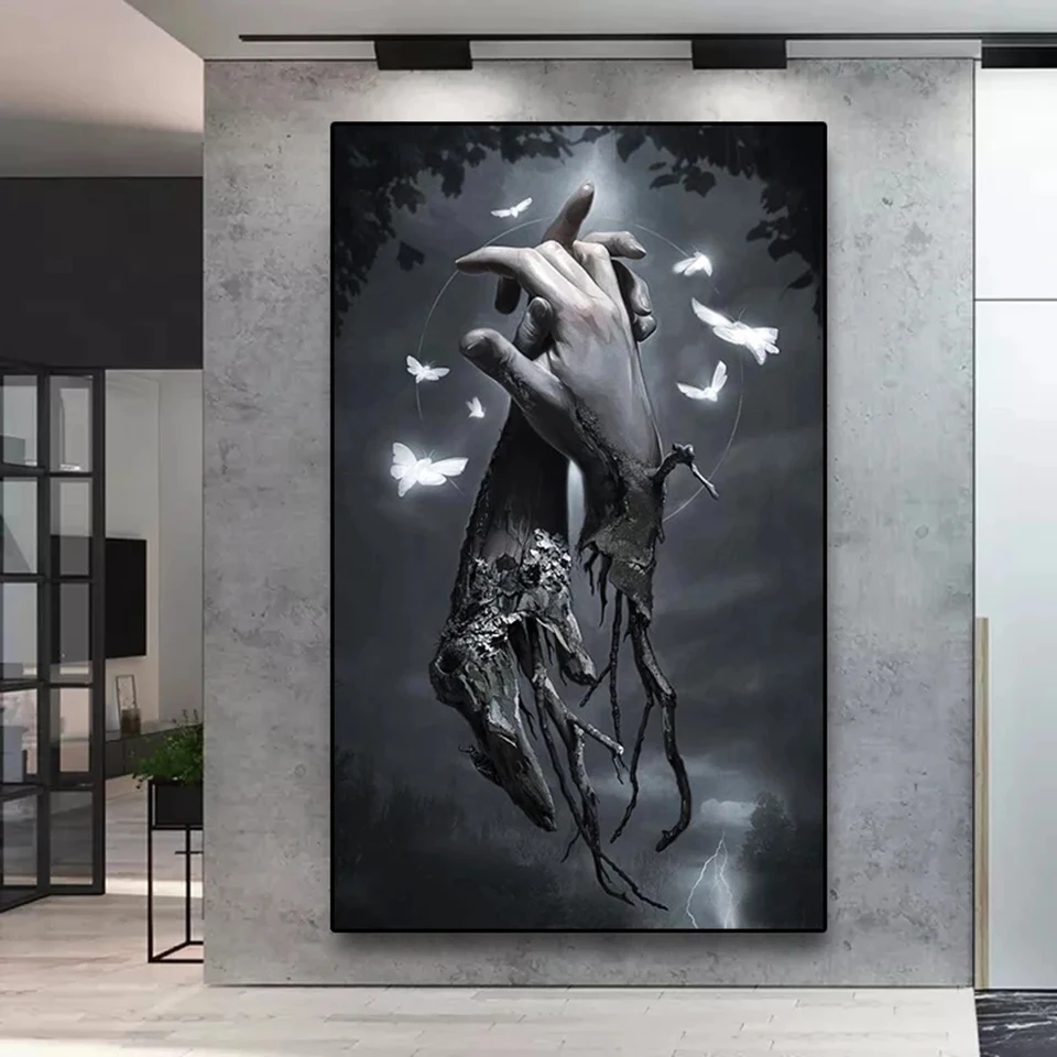 

David Seidman Surrealism Cuadros Artwork Diamond Painting Hurt Withered Finger 5D Diamond Mosaic Cross Stitch Kits Handicrafts