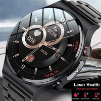 2022 new ecgppg smart watch men sangao laser health heart rate blood pressure fitness sports watches ip68 waterproof smartwatch