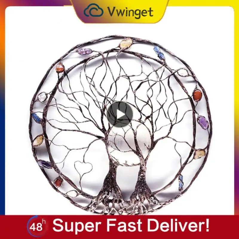 

Tree Of Life Wall Panels Ring Of Life Metal Tree Wall Art Round Simple Iron Art 25x25cm Home Outdoor Decorat Ornaments Crafts