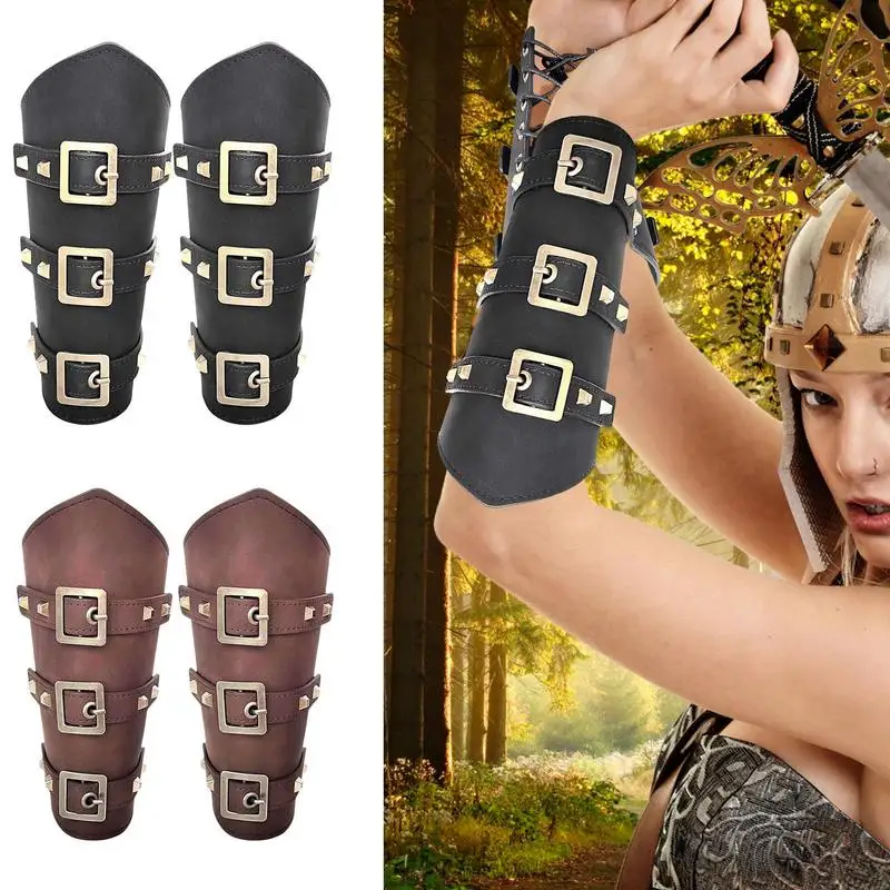 

Faux Leather Arm Guards Medieval Faux Leather Arm Guards Faux Leather Armband 1 Pair Medieval Bracers Guards For Men Women