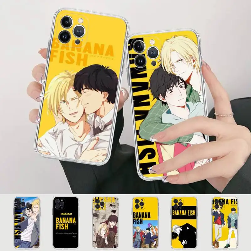 

Funny Japan Anime Banana Fish Phone Case For iPhone 14 13 12 Mini 11 Pro XS Max X XR SE 6 7 8 Plus Soft Silicone Cover