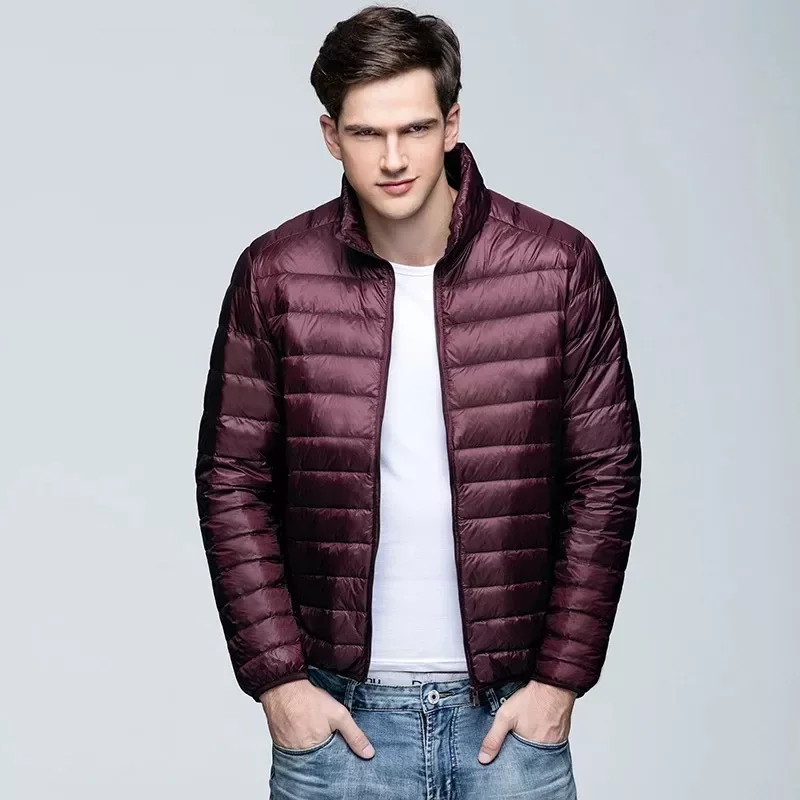 Men's Jackets Upright Collar Short Down Jacket for Male Outer Wear Clothing Garment 2022 Brand Autumn Winter