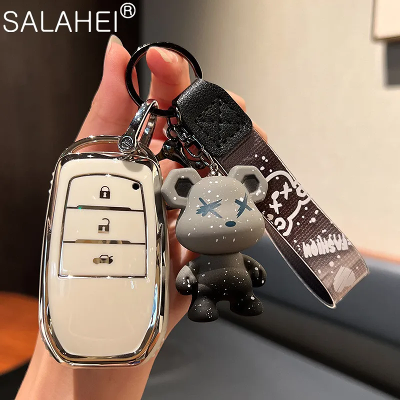 

TPU Car Remote Key Fob Case Cover Shell For Toyota Chr Rav4 Auris Avensis Prius Aygo Camry Corolla Land Cruiser 200 Prado Crown